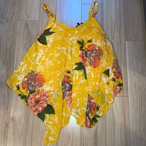 NWT Golden Yellow Floral Blouse